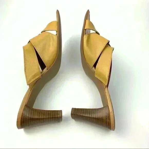 Franco Sarto size 8.5 N Merigold tan leather square toe vintage 90s - Picture 6 of 12
